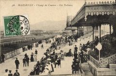 CPA Cheval Equitation Hippisme Marseille Champ de courses Les tribunes 