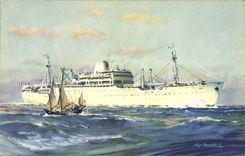 CPA Bateau Compagnie des Messageries Maritimes Laos 