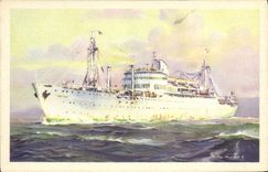 CPA Bateau Compagnie des Messageries Maritimes Paquebot Viet-Nam