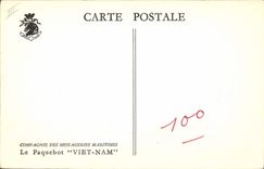 VINTAGE POSTCARD Boat Company of the Maritime Transport Vietnam Steamer