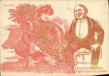 VINTAGE POSTCARD Nu erotic Femme I adore the light toilets for the ladies