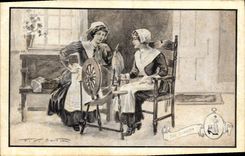 CPA Fantaisie Illustrateur Femmes 