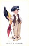 VINTAGE POSTCARD Fantasy Illustrator Child Belgium Flag