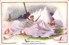 CPA Fantaisie Illustrateur Enfant Suis je soldat ou marin Militaria 