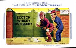 CPA Fantaisie Illustrateur Scotch Whishy Distillery Alcool Fitzpatrick