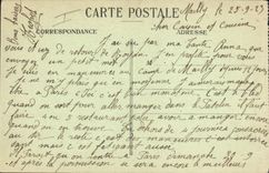 Campo de Militaria de la POSTAL de la VENDIMIA mailly de Canon de 400m m