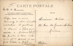 POSTAL Militaria Canon de la VENDIMIA de 75 milímetros fuera de la batería