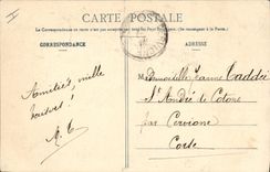 La POSTAL Militaria Ecole de la VENDIMIA tiene fuego Ouverture del fuego