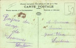 Campo de Militaria de la POSTAL de la VENDIMIA de la pieza de Sissonne del camouflee 75