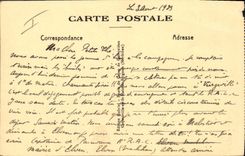 VINTAGE POSTCARD Militaria Camp of Coetquidan Artillerie Operates of 75