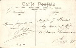 VINTAGE POSTCARD Militaria army maneuvers of the Center Field artillery a battery of artillery of 75mm