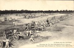 CPA Militaria Champ de tir de Chambaran Nettoyage des pieces au plateau des Monettes