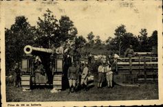CPA Militaria Piece de 194 en batterie 