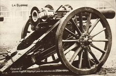 VINTAGE POSTCARD Militaria Canon of 6 English inches