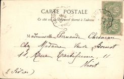 CPA Folklore Auvergne La bourree