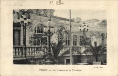 VINTAGE POSTCARD Vichy the casino and the Theater