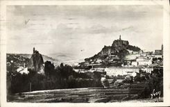 VINTAGE POSTCARD Puy the Rocks Crow and St Michel d' Aiguilhe