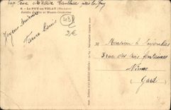 VINTAGE POSTCARD Puy in Velay Public garden and Musee Crozatier