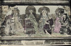 CPA Le Puy en Velay Interieur de la cathedrale Vieille peinture murale conservee au cloitre 