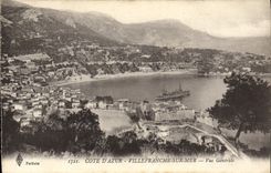 VINTAGE POSTCARD Villefranche On Sea View Boat