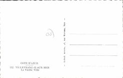 MODERN CARD Villefranche On Sea the Old city