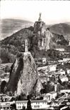VINTAGE POSTCARD Puy the Rocks Saint Michel and Crow and the Statue of Notre Dame de France