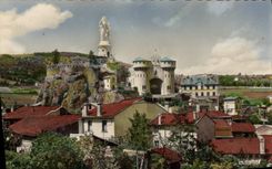 CPM Le Puy Ville Sainte Rocher d'Espaly et statuen de Saint Joseph 
