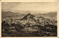 VINTAGE POSTCARD Puy Panoramic View of the city taken of the Rochearnaud Dimension