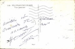 CPM Villefranche Sur Mer Vue Generale Bateau