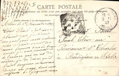 Templo del Protestant de Athis de la POSTAL de la VENDIMIA