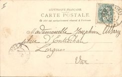 Templo grande de Nimes de la POSTAL de la VENDIMIA