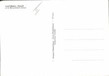 Señor Baden Powell y el movimiento del Jamboree del explorador de la POSTAL de la VENDIMIA del explorador