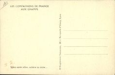 VINTAGE POSTCARD Scout Jamboree Compagnons of France Furrow after furrow completes your spot