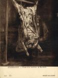 VINTAGE POSTCARD Rembrandt Details of an interior of butchery Museum of Louvre Paris