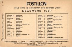 CPM Cheval Equitation Hippisme Postillon Calendrier 1967 