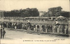 CPA Cheval Equitation Hippisme Marseille Le pac Borely Un jour de courses 