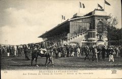 VINTAGE POSTCARD Horse Horsemanship Hippisme Deauville platforms of the racecourse