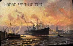 CPA Bateau Paquebot Cacao Van Houten