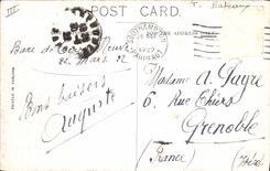 CPA Bateau Paquebot RMS Aquitania Leaving New York