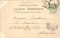 VINTAGE POSTCARD Railroads of Orleans Brittany Boat