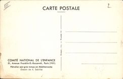 CPA Bateau petrolier par gros temps en Mediterranee