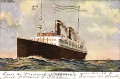 VINTAGE POSTCARD Boat Esperia Steamer