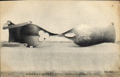 VINTAGE POSTCARD Nu erotic Femme Museum of Cluny Paris Metail girdles chastity