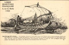 CPA Bateau Voilier Les vikings Sebille 