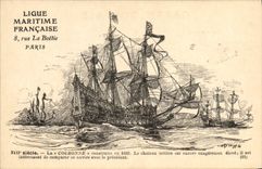 CPA Bateau Voilier La Couronne Sebille 