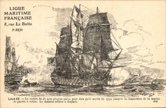 VINTAGE POSTCARD Sailing Boat Louis XV