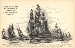 CPA Bateau Voilier Revolution Napoleon 1er Sebille 