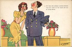 CPA Illustrateur Spahn Pilote