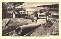 VINTAGE POSTCARD Militaria Chuignes Bertha given up by German