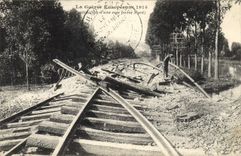 VINTAGE POSTCARD Militaria Destruction of a way bottle pincers